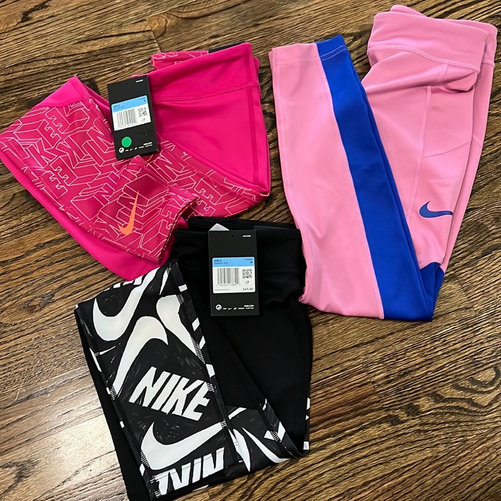 Nike Brand New Girls Stretch pants Size M in all